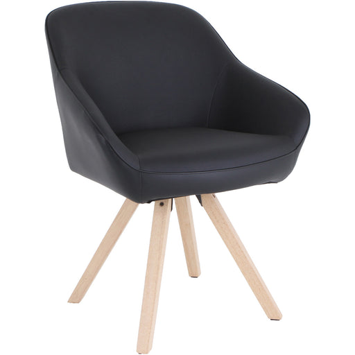 Lorell Natural Wood Legs Modern Guest Chair