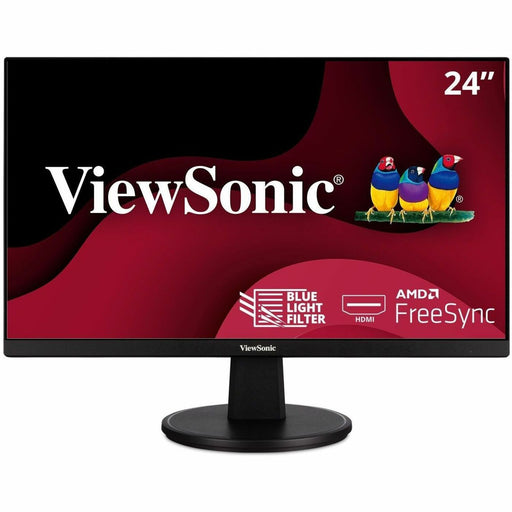 ViewSonic VA2447-MH 24 Inch Full HD 1080p Monitor with Ultra-Thin Bezel, AMD FreeSync, 75Hz, Eye Care, and HDMI, VGA Inputs for Home and Office