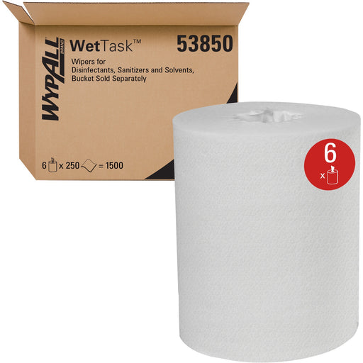Wypall Power Clean WetTask Wipers for Disinfectants, Sanitizers and Solvents