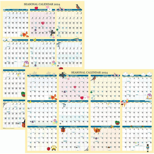 House of Doolittle Seasonal Laminated Reversible Calendar