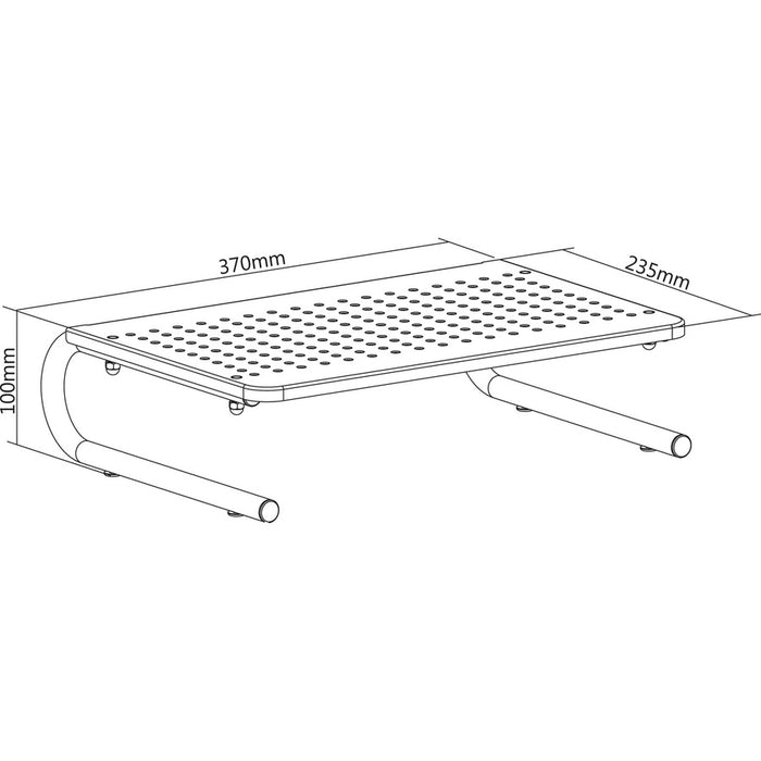 Lorell Height-Adjustable Steel Desktop Stand