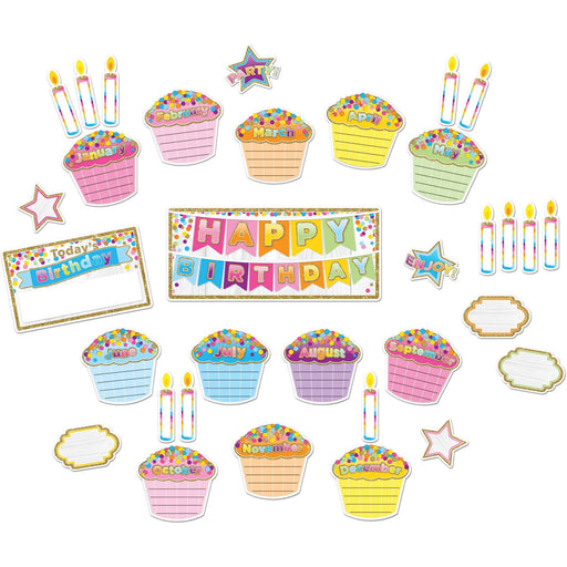 Ashley Birthday Cupcake Bulletin Board Set