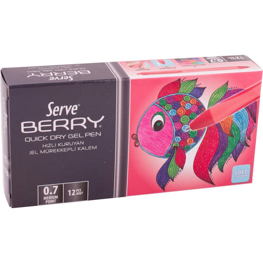 So-Mine Serve Berry Quick Dry Retract Gel Ink Pen