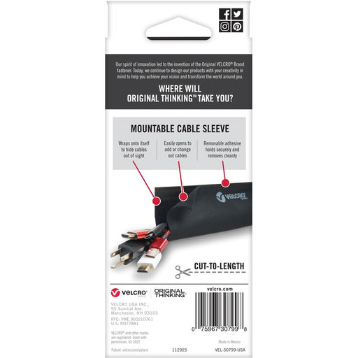 VELCRO® Mountable Cut-To-Length Cable Sleeves