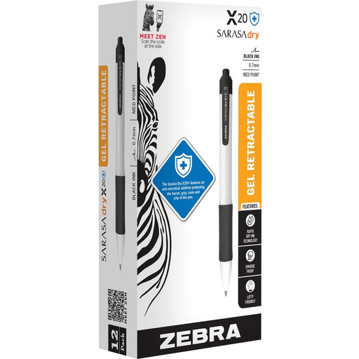 Zebra SARASA dry X20+ Retractable Gel Pen