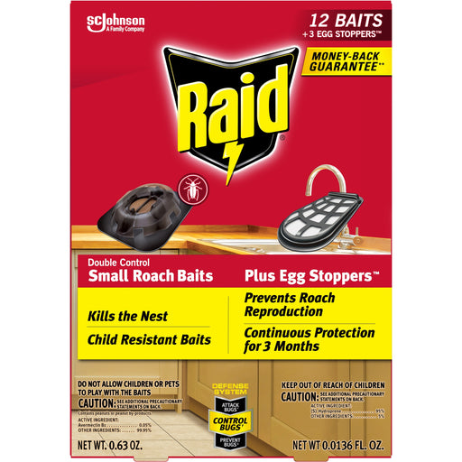 Raid Double Control Small Roach Baits