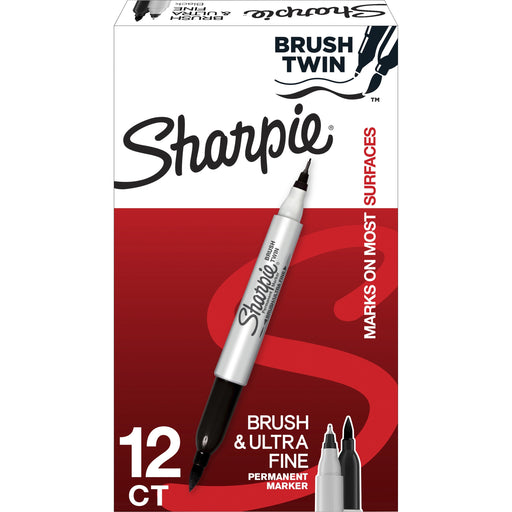 Sharpie Brush Twin Permanent Markers