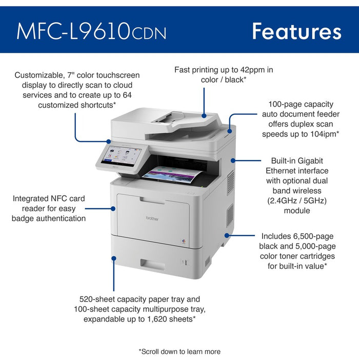Brother MFC-L9610CDN Laser Multifunction Printer - Color