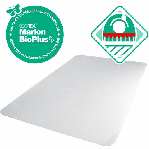 Floortex® BioPlus Eco Friendly Carbon Neutral Chair Mat for Low / Medium Pile Carpets up to 1/2" thick - 35" x 47"