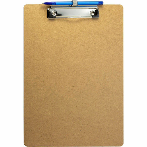 Officemate Low Profile Wood Letter Size Clipboard w Pen Holder / 6 Pack