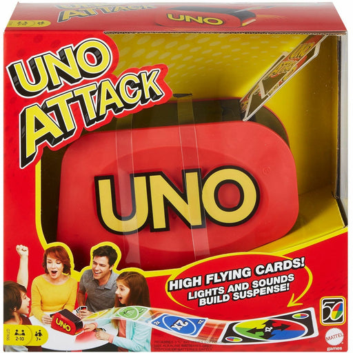 Mattel UNO Attack Card Game , Family Game For Kids And Adults, Card Blaster