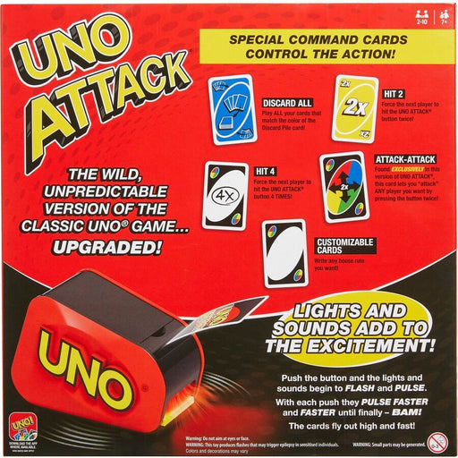 Mattel UNO Attack Card Game , Family Game For Kids And Adults, Card Blaster