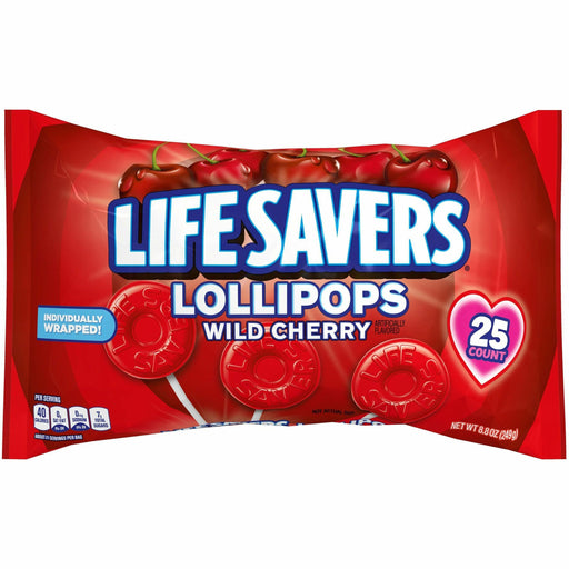 Spangler Lifesavers Wild Cherry Lollipops