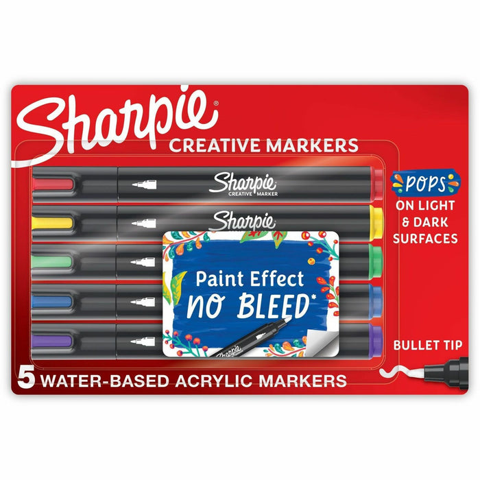 Sharpie Creative Markers, Water-Based Acrylic Markers, Bullet Tip