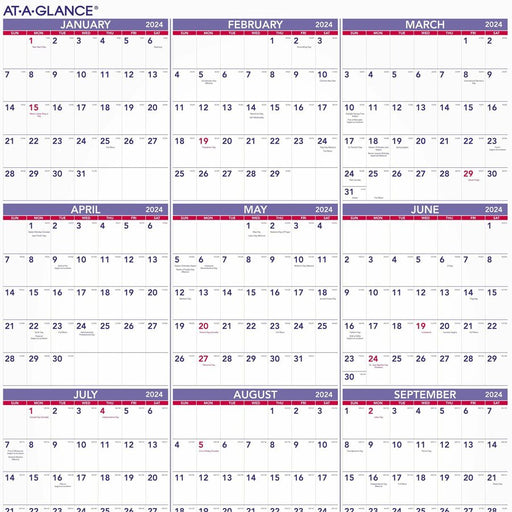 At-A-Glance Yearly Wall Calendar