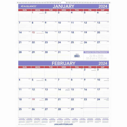 At-A-Glance Two-Month Wall Calendar