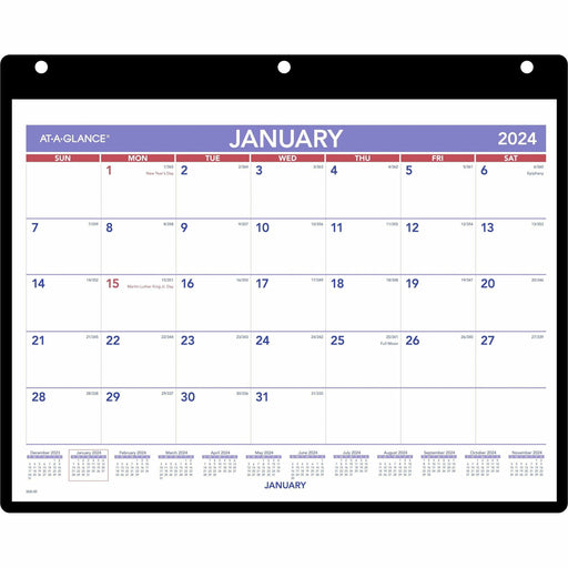 At-A-Glance Monthly Desk/Wall Calendar with Poly Holder