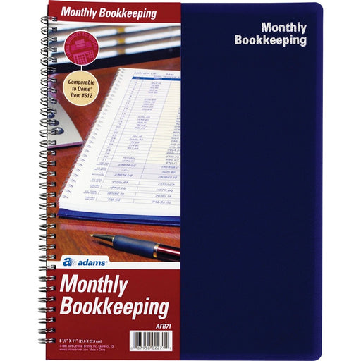 Adams Monthly Bookkeeping Record Book