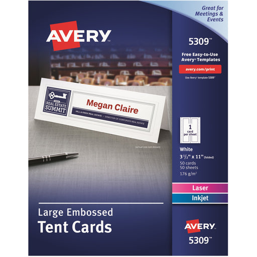 Avery® Embossed Tent Cards
