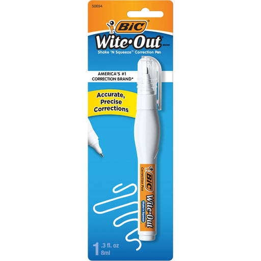 BIC Shake 'n Squeeze Correction Pen, White, 1 Pack