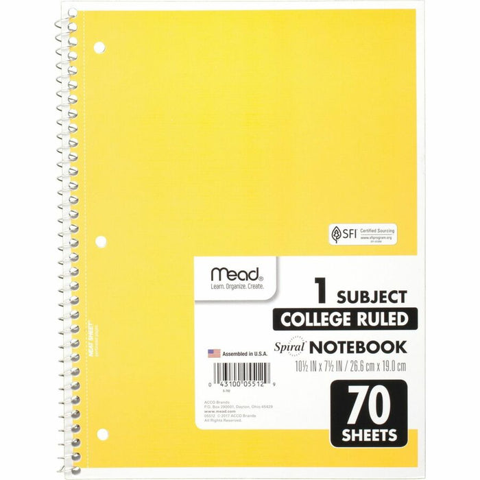 Mead One-subject Spiral Notebook