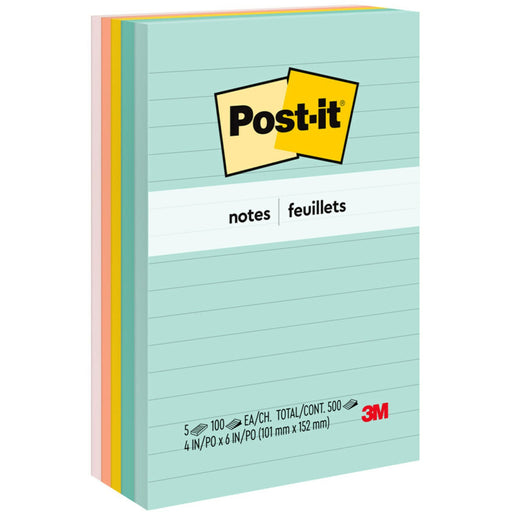Post-it® Lined Notes - Beachside Café Color Collection