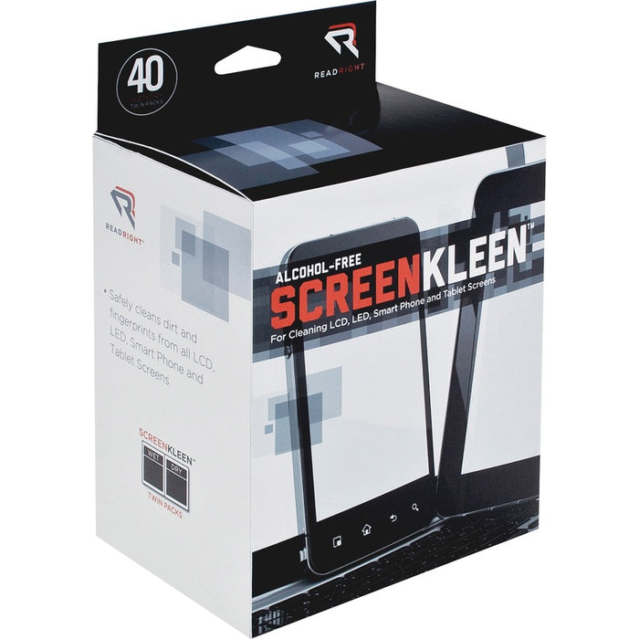 Read Right Alcohol-free LCD ScreenKleen Wipes