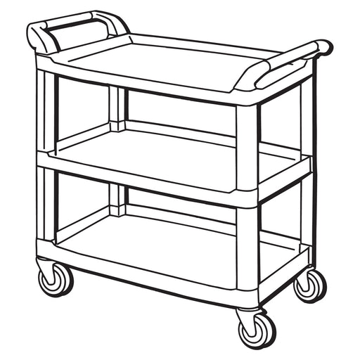 Rubbermaid Commercial 3-Shelf Mobile Utility Cart