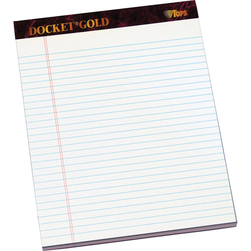 TOPS Docket Gold Legal Ruled White Legal Pads