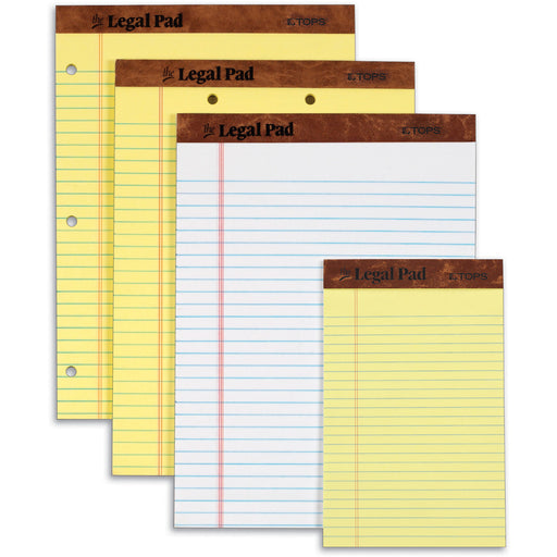 TOPS 2-Hole Top Punched Legal Pad