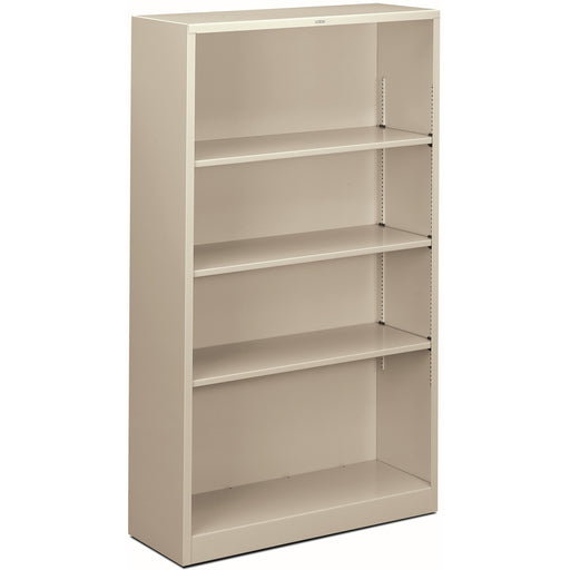 HON Brigade Steel Bookcase | 4 Shelves | 34-1/2"W | Light Gray Finish