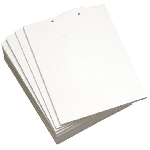 Lettermark Punched & Perforated Papers with 2 Hole Punch on Top - White