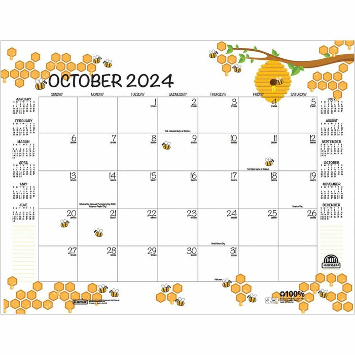 House of Doolittle Honeycomb Monthly Desk Pad Calendar