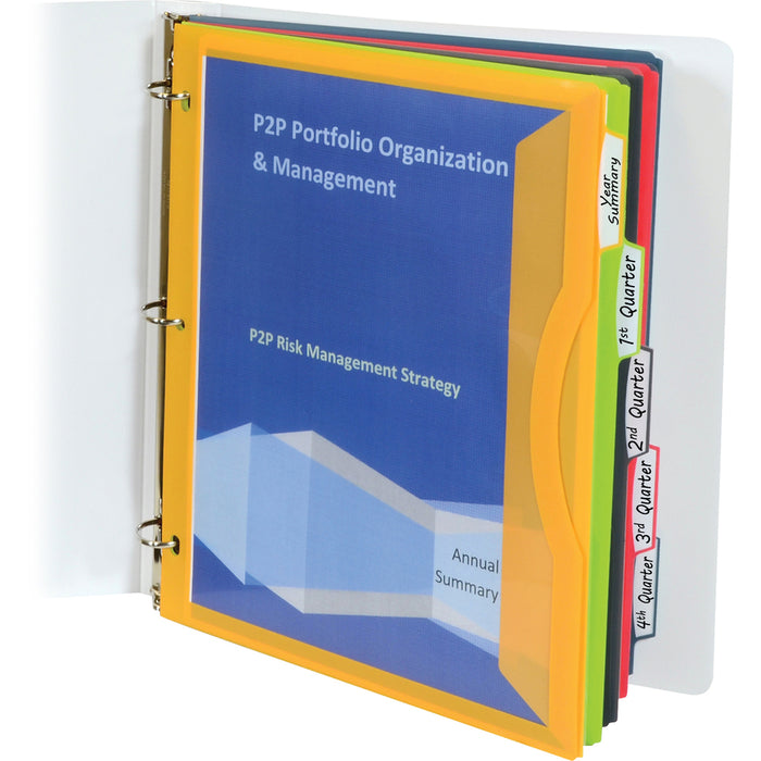 C-Line Super Heavyweight Poly Binder Pockets with Write-On Index Tabs