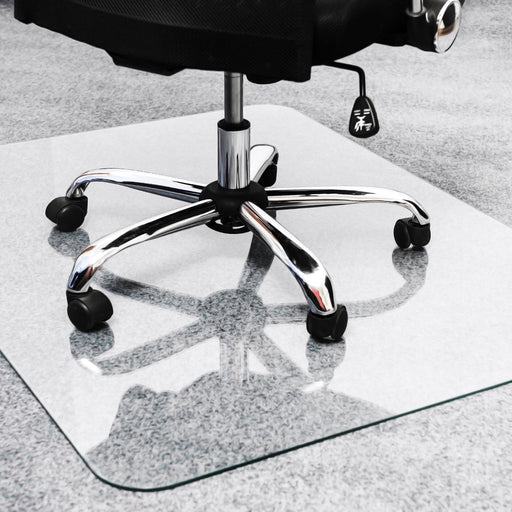 Floortex Cleartex Glaciermat Glass Rectangular Chair Mat