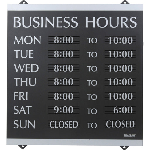 Headline Signs Business Hours Sign