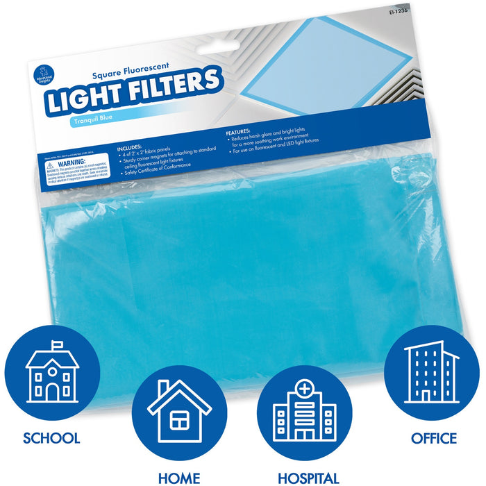 Educational Insights Square Fluorescent Light Filters (Tranquil Blue)