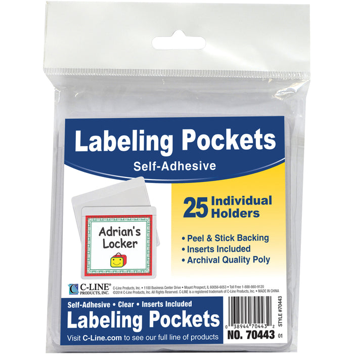 C-Line Self-Adhesive Labeling Pockets