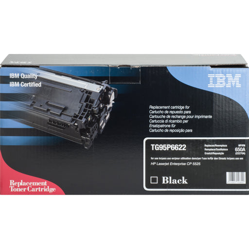 IBM Remanufactured Laser Toner Cartridge - Alternative for HP 650A (CE270A) - Black - 1 Each