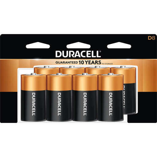Duracell Coppertop Alkaline D Battery 8-Packs