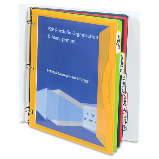 C-Line Super Heavyweight Poly Binder Pockets with Write-On Index Tabs
