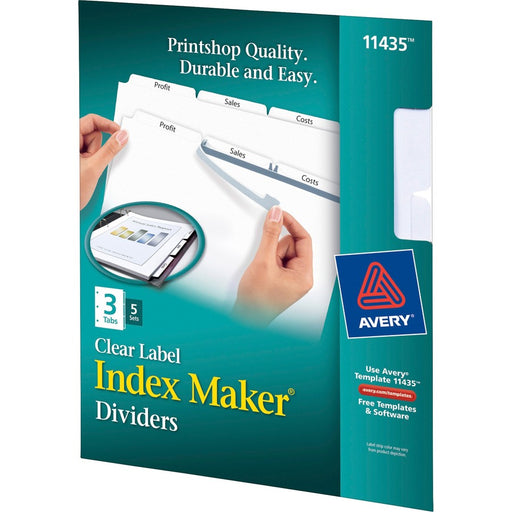 Avery® Print & Apply Clear Label Dividers - Index Maker Easy Apply Label Strip