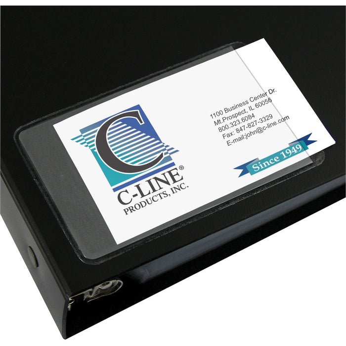 C-Line Self-Adhesive Business Card Holders