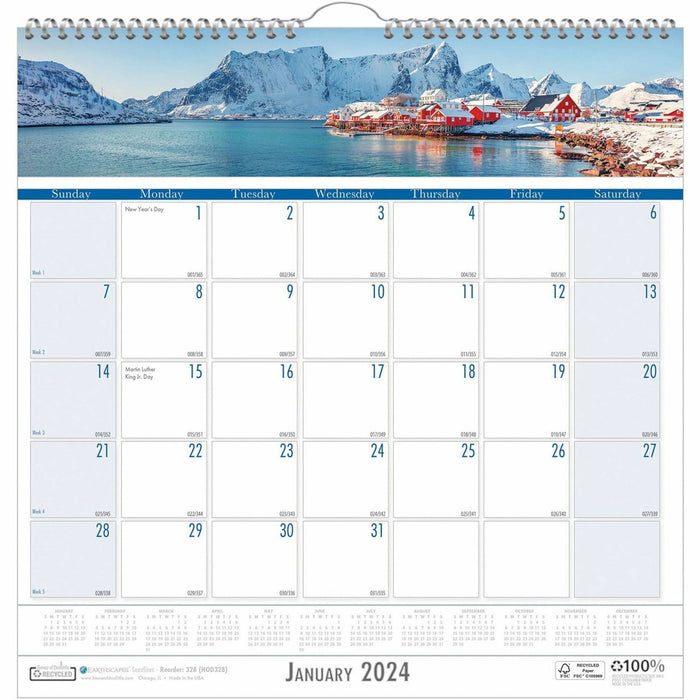 House of Doolittle Coastlines Monthly Wall Calendar