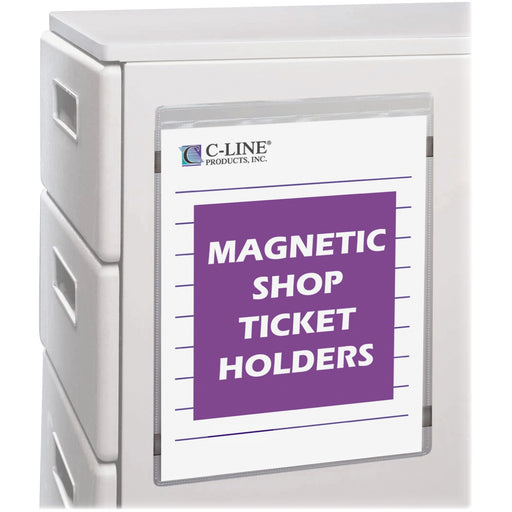 C-Line Magnetic Vinyl Shop Ticket Holders, Welded
