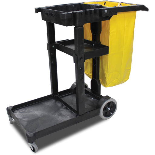 Impact Products Janitor's Cart with 25-Gallon Yellow Vinyl Bag