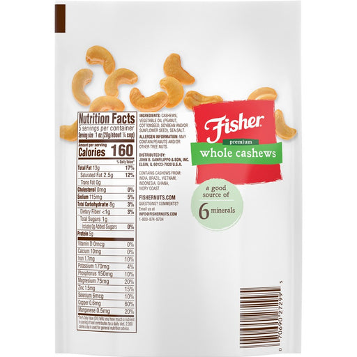 Fisher Premium Whole Cashews