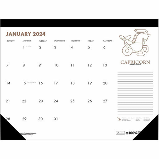 House of Doolittle Zodiac Monthly Desk Pad Calendar
