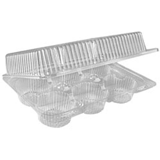 SEPG Hinged 6-Count 2.5" Cupcake Container
