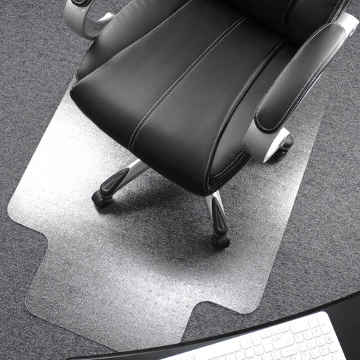 Floortex Cleartex Plush Pile Carpet Polycarbonate Lipped Chair Mat